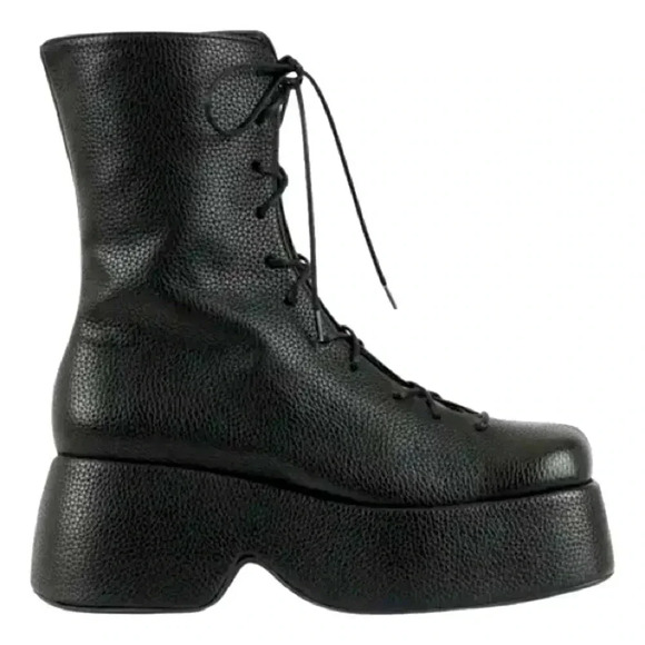 Simon Miller Shoes - Simon Miller Black Lace Up Hustler Boots Size 38 US 8 Grunge Goth Rock Punk NWOB